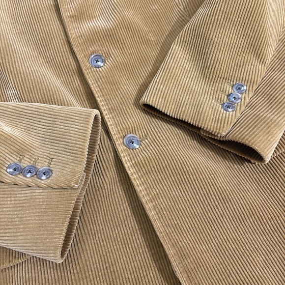 Vtg Polo Ralph Lauren Brown Corduroy Sport Coat Blazer Mens XL Preppy Cotton - Picture 12 of 16